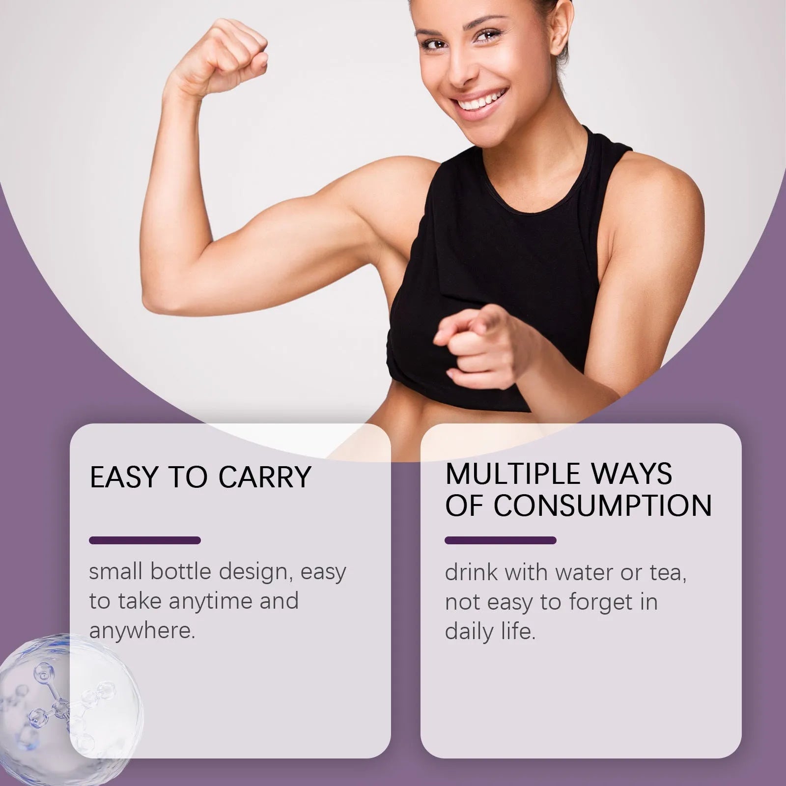 60ml bottle of balance relieving discomfort liquid supplement drops with a separate dropper.