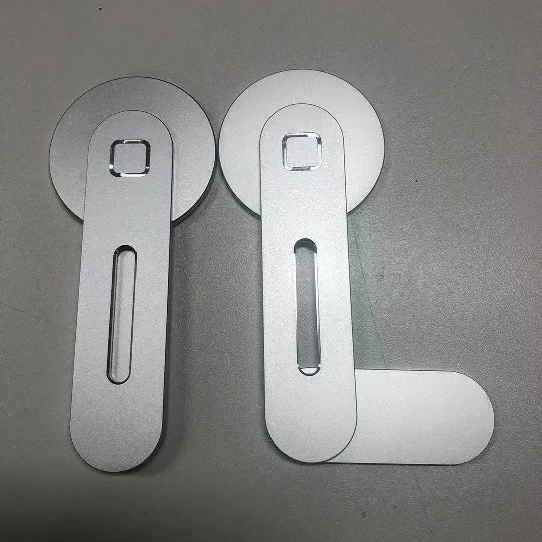 Aluminium alloy magnetic desktop expansion bracket for notebook computers measuring 130x56x6mm