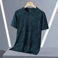 Men's plus size camouflage pattern summer t-shirt in loose fit with short sleeves