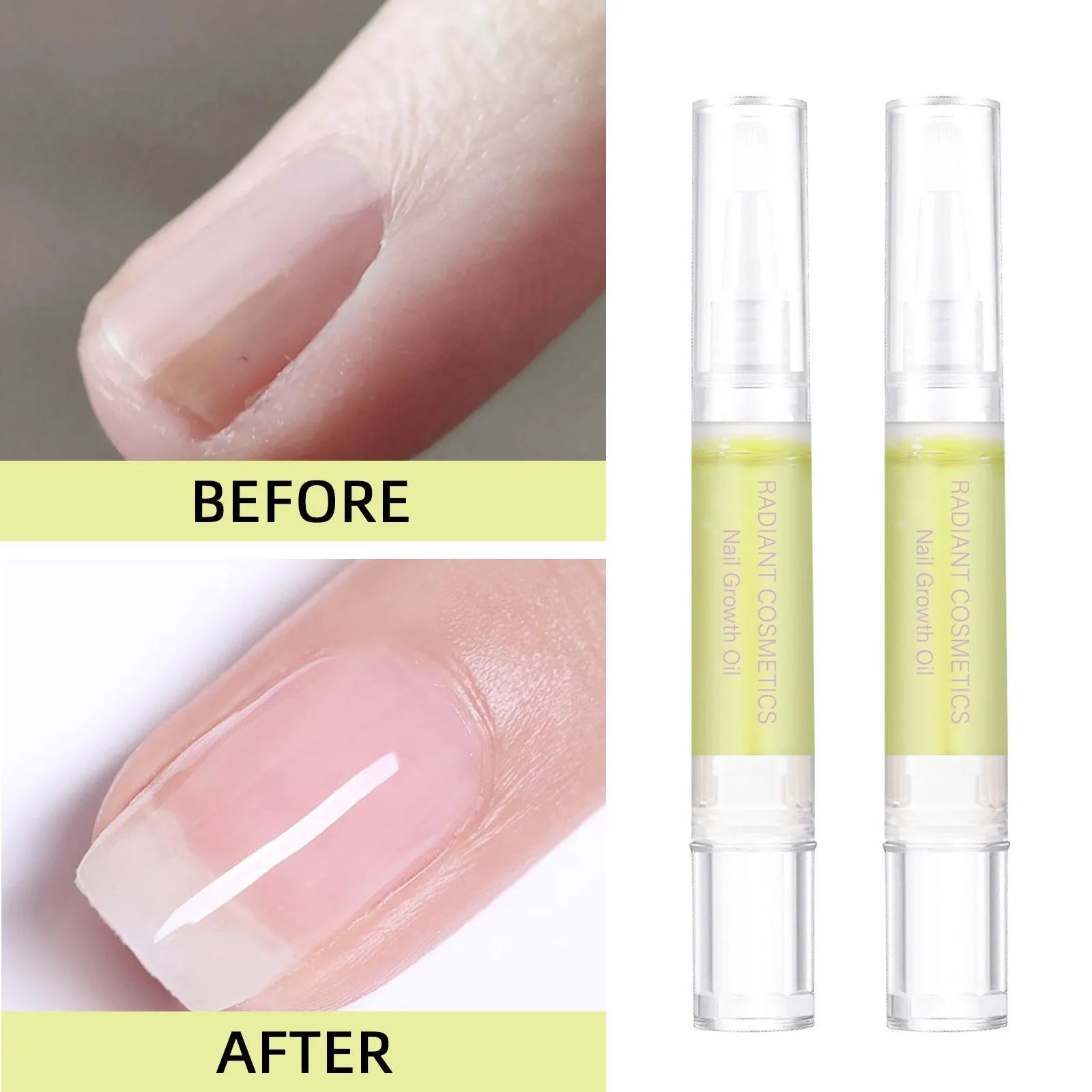 3ml nail growth treatment oil bottle with brush applicator for cuticle care