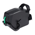Black plastic mountain bike trailer traction device with adjustable trailer rope for child transport