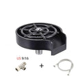 High pressure stainless steel glass washer with black ABS base and copper hose connections