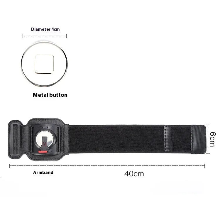 Black mobile phone holder wrist strap for takeaway delivery and sports with adjustable strap
