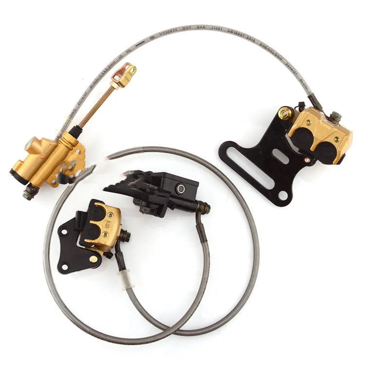 Gold off-road motorcycle brake pump set front and rear disc brake oil pump