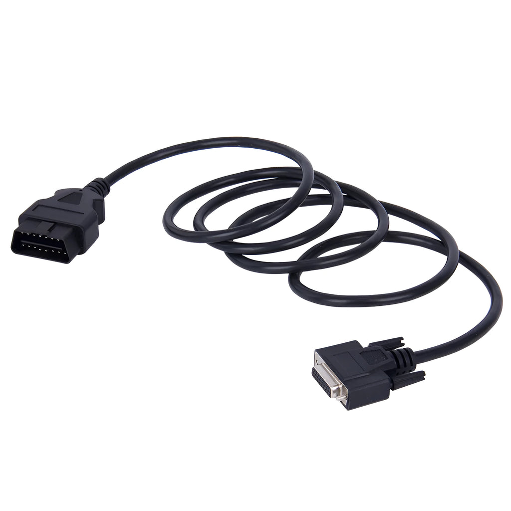 Black OBD2 male to DB26 female extension cable 180cm with two connectors