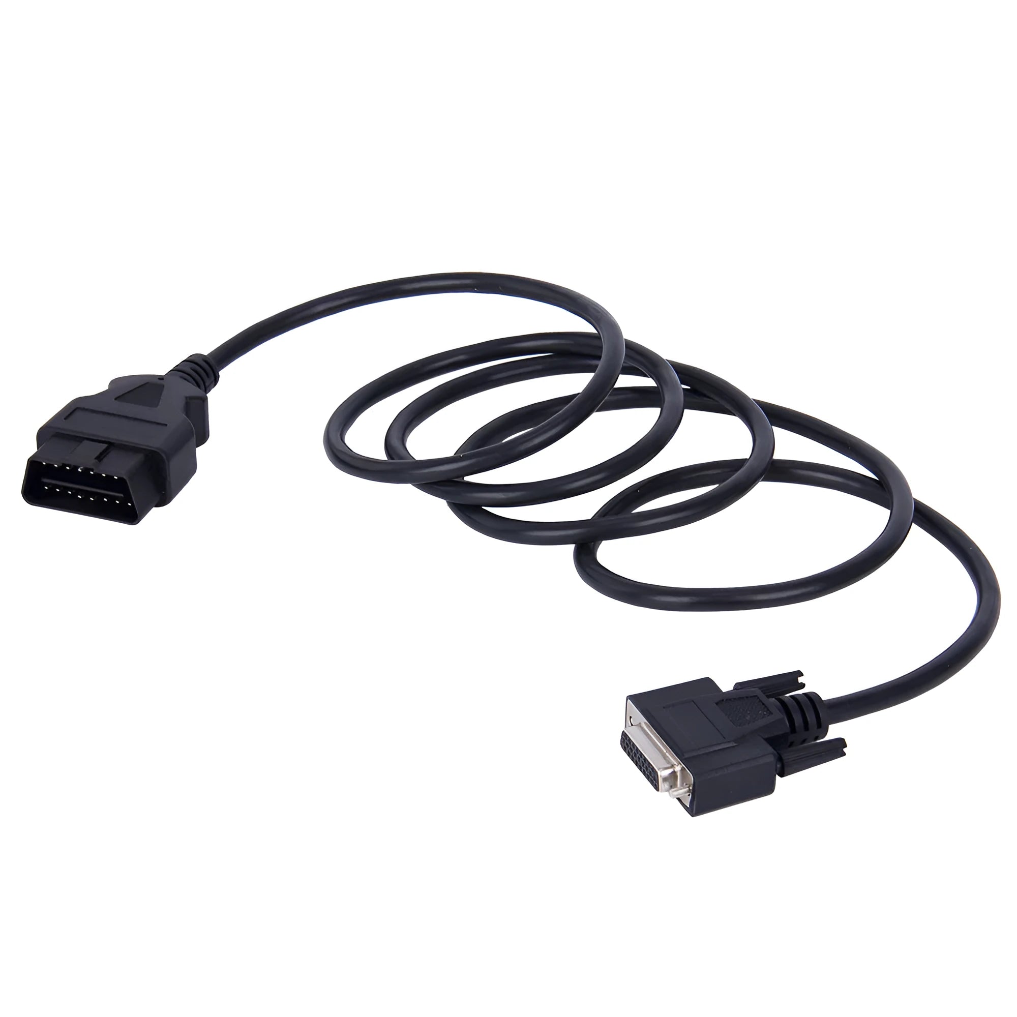 Black OBD2 male to DB26 female extension cable 180cm with two connectors