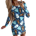 Women's printed polyester dress with animal pattern design in floral colour options
