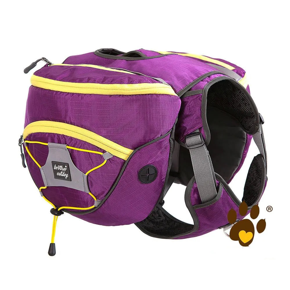 Pet self backpack in blue for medium and large dogs with adjustable straps