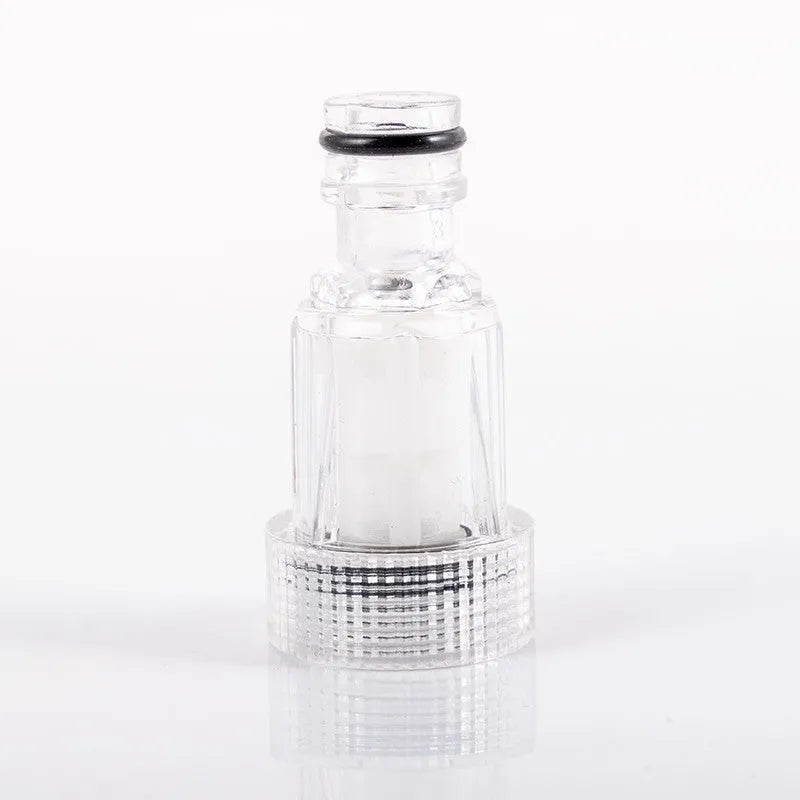 Transparent plastic water inlet joint for Kärcher pressure washers with 3cm diameter