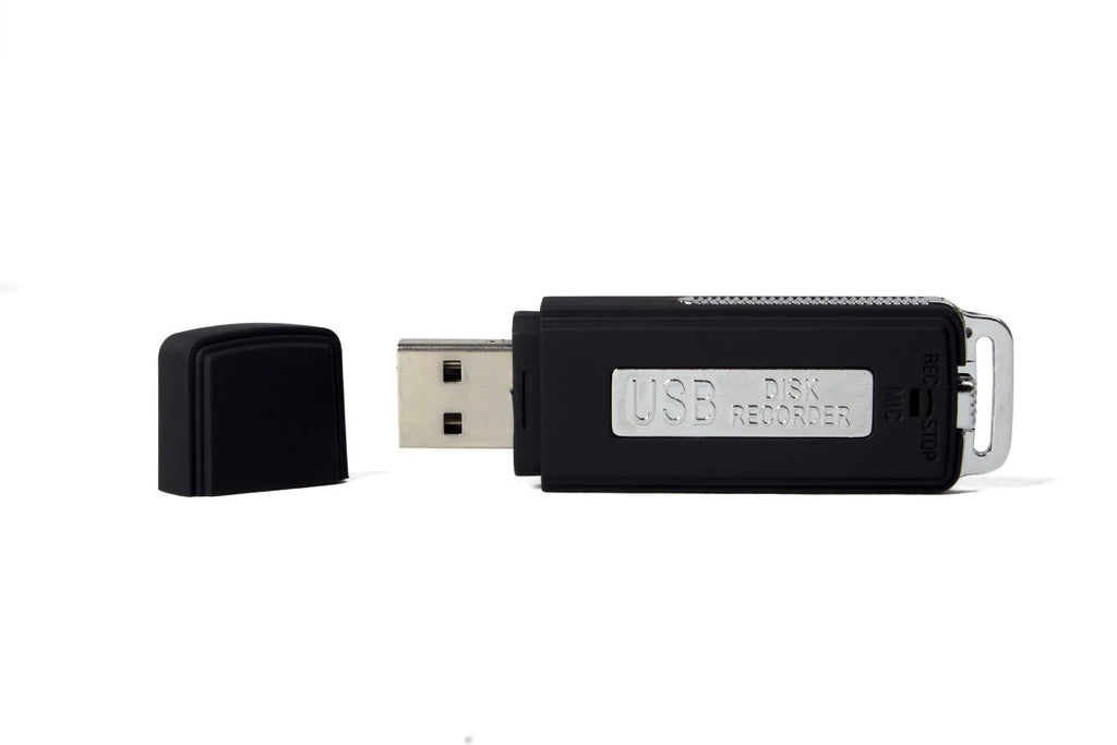 Portable USB recorder 8GB voice recorder mini digital audio recorder with microphone rechargeable black