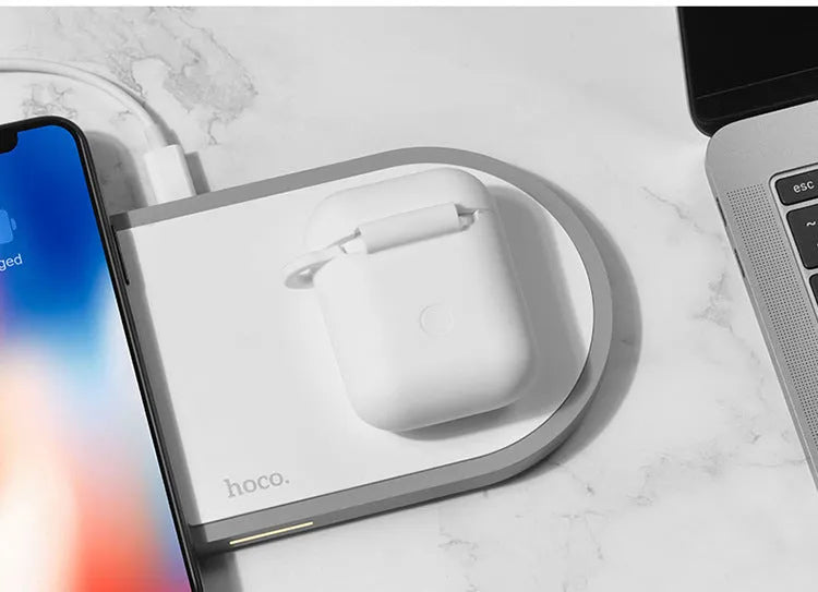 Hoco silicone headphone case for AirPods in black with wireless charging support