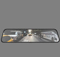 Black 12-inch rearview mirror tachograph with wide-angle lens and touch display