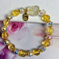 Handmade citrine crystal bracelet with nine-tail fox design for women
