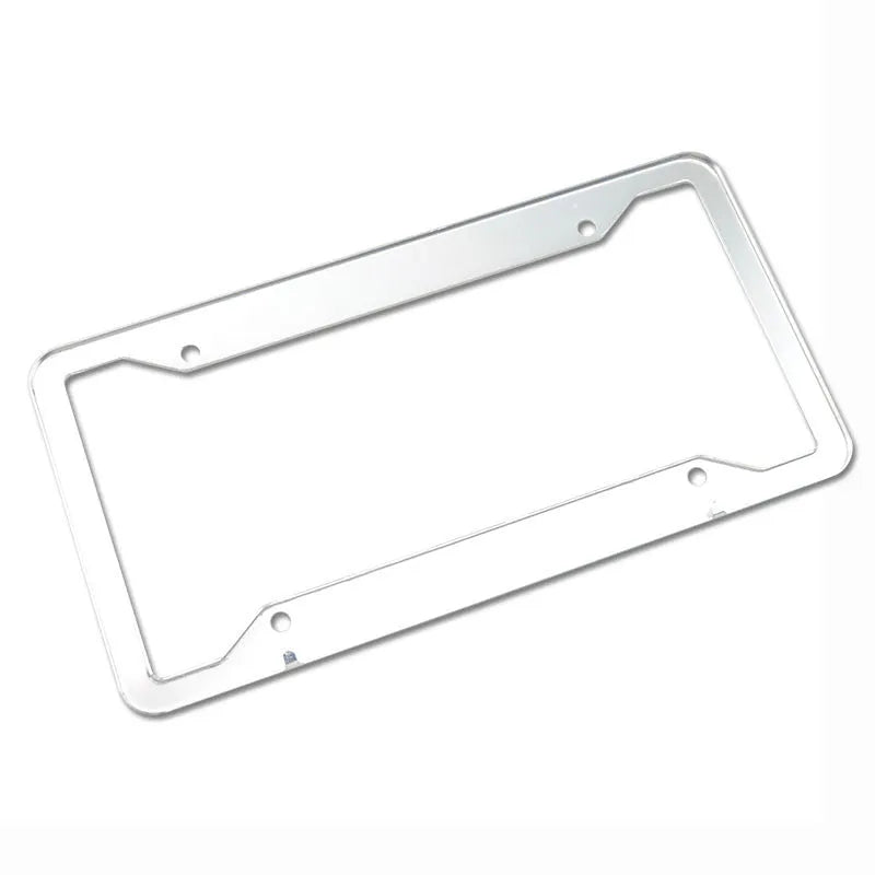 Aluminium alloy licence plate frame in black finish protecting vehicle registration plate