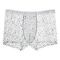 Men's ice silk boxer shorts in camouflage leopard print showing mid waist design
