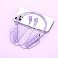 Neck hanging Bluetooth earphone in-ear sports headset with PC ABS build, digital display, and 10m range