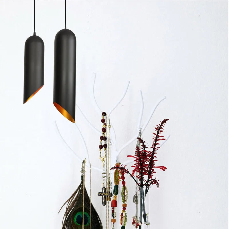 Creative simple retro iron art chandelier in D8053 matte black finish