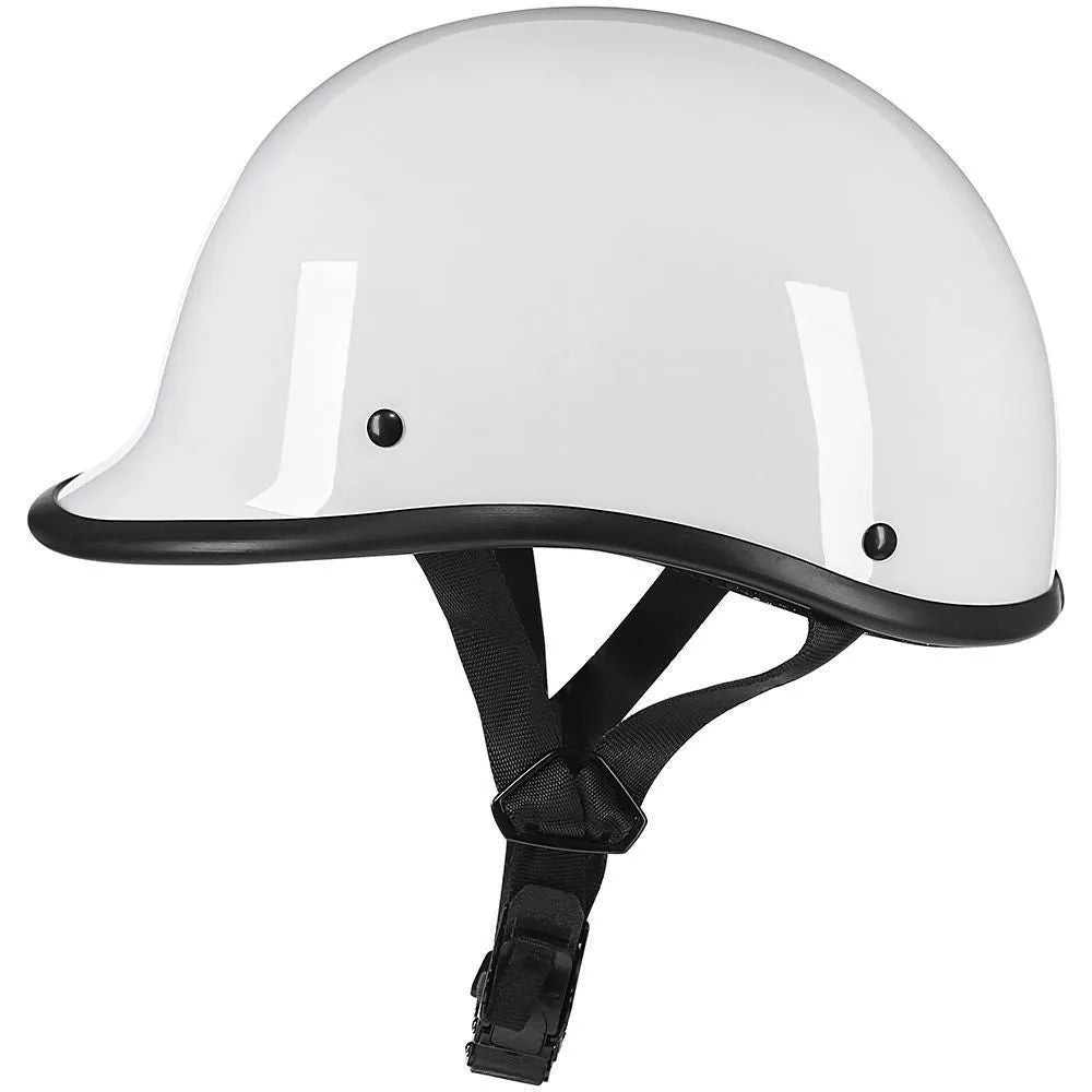 Retro style motorcycle helmet with ABS construction in multiple colour options