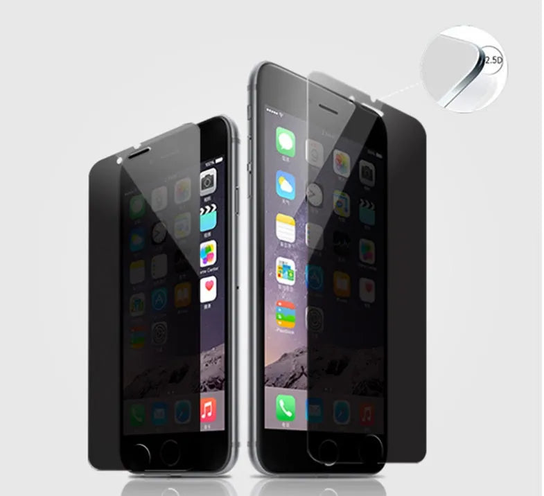 Anti peeping toughened glass screen protector for iPhone showing privacy viewing angle