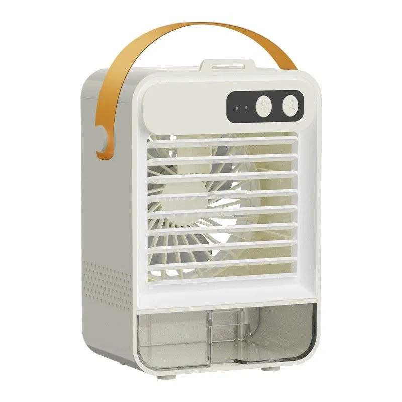 Dark green desktop air humidifier with USB port and control buttons measuring 19cm wide