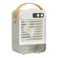 Dark green desktop air humidifier with USB port and control buttons measuring 19cm wide