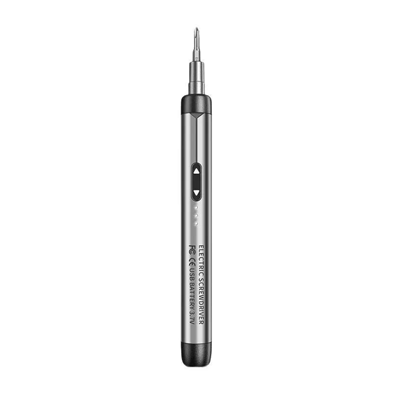 46-in-1 electric screwdriver portable rechargeable 4.2V lithium battery 340g gray with alloy screwdriver