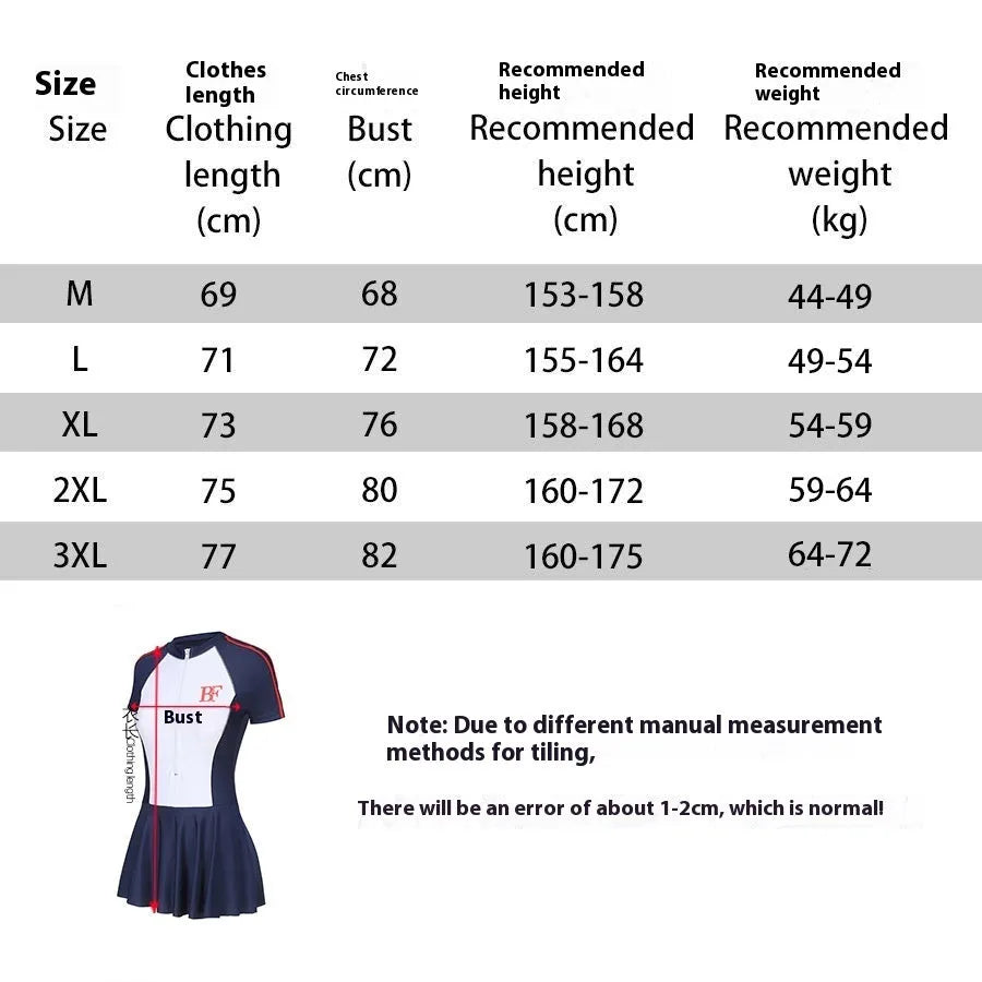 Ladies conservative one-piece swimsuit with colour-matching pattern for sports