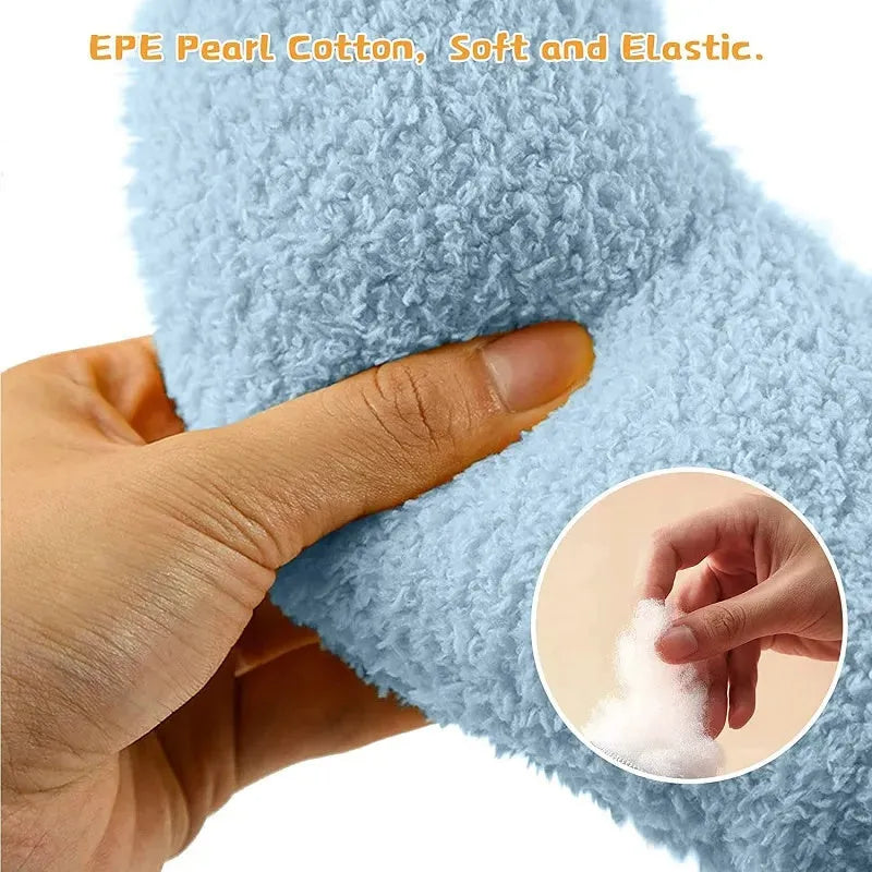 Small U-shaped plush pet pillow in blue for a cat or small dog to sleep on.