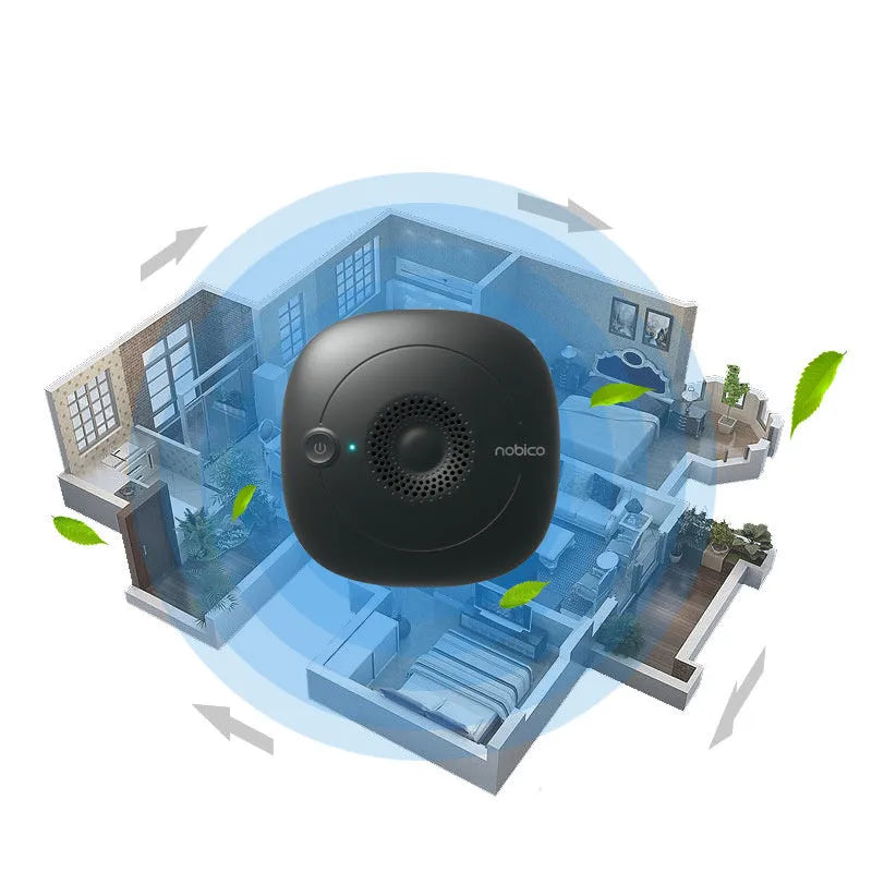 Compact black ultrasonic bed vacuum cleaner for mite repellent, shown with dimensions 120mm by 120mm by 45mm.