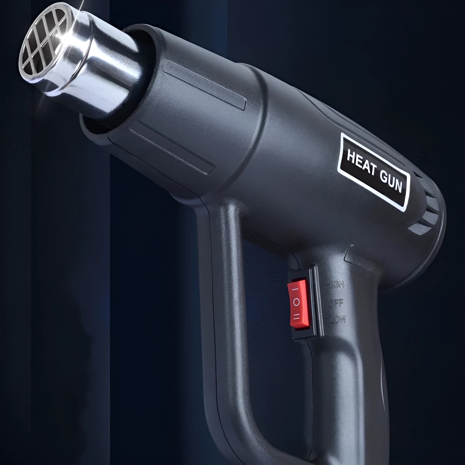 2000W industrial hot air gun with thermal insulation shell and grid air outlet.
