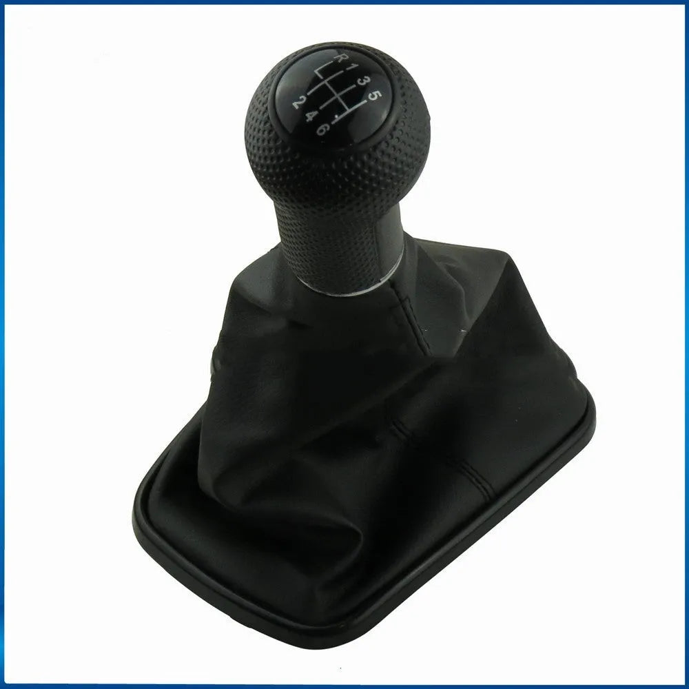 Silver frame black line gear selector handle for Volkswagen Mk4 6-speed manual transmission