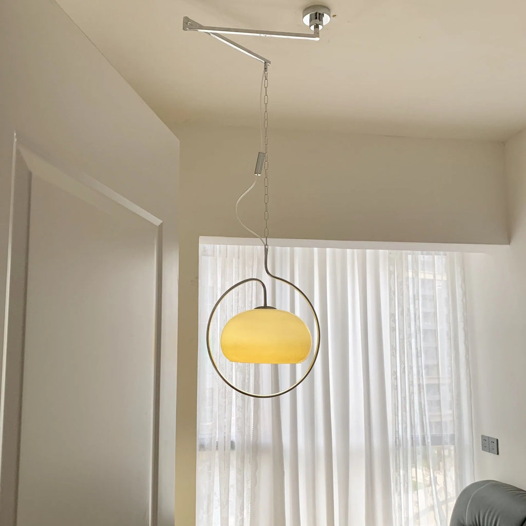 Retro cream ceiling light with 420cm overall size for warm home study illumination