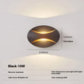 Modern minimalist aluminium wall lamp with IP65 waterproof rating in black gold finish