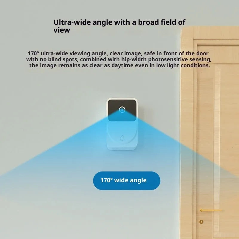 Wireless video intercom doorbell with 1080P camera rechargeable X17 model