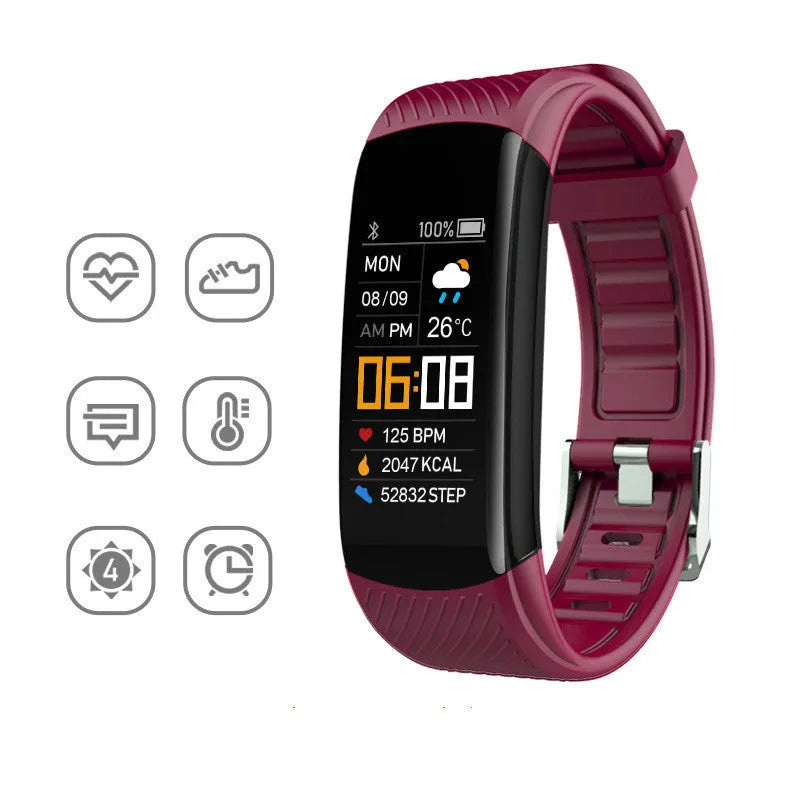 C5S smart fitness bracelet with a black TPU strap and a 0.96-inch touchscreen display.