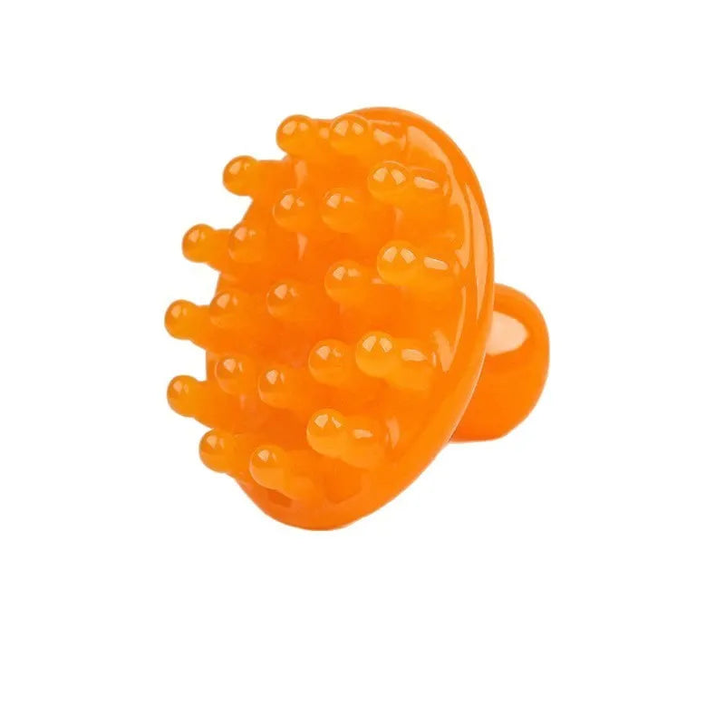 21-tooth disc massage comb for head massage in coffee brown or yellow colour options