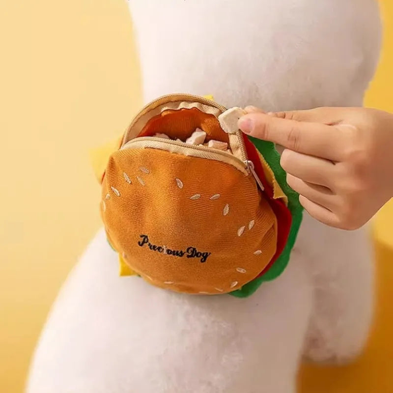 Cartoon hamburger design adjustable vest leash rope for pets in backpack escape proof construction