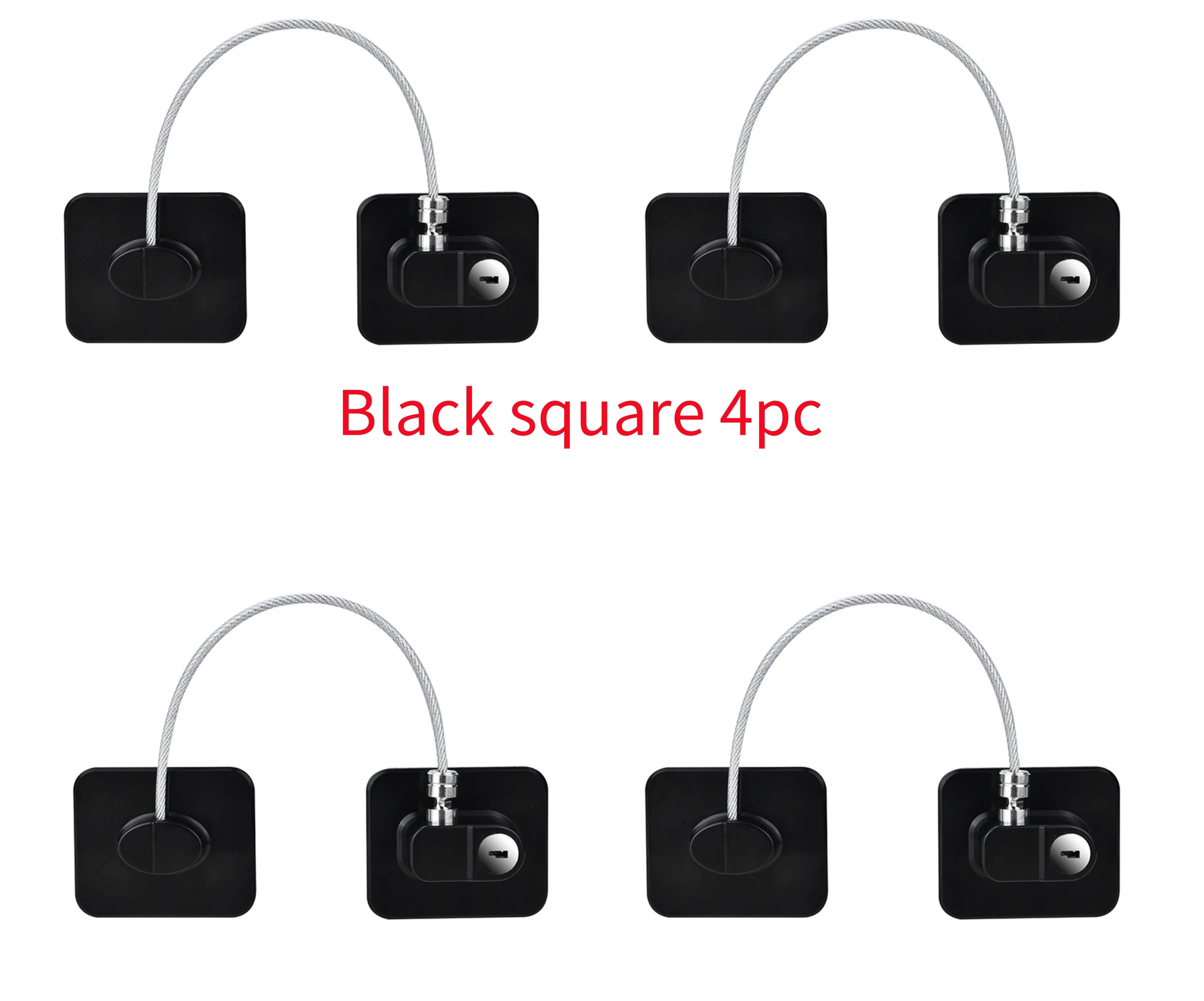 White window security chain lock with 18cm steel cable and locking head on a window frame