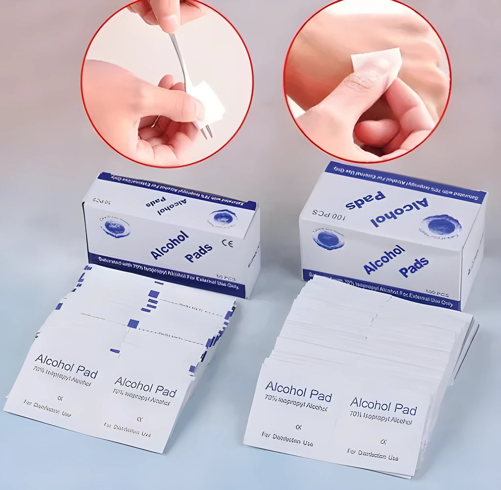 Alcohol sanitiser wipes 100 pack, individually wrapped, 70% isopropyl alcohol, non-woven fabric