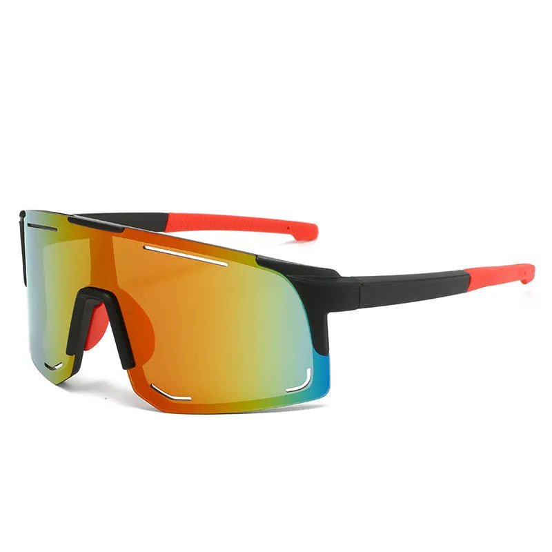 Square-frame cycling sunglasses in ten colour options for sun protection, cycling, driving, and fashion wear