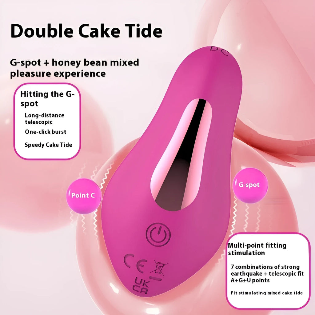 Rose red APP controlled wearable female massager with butterfly design and USB charging