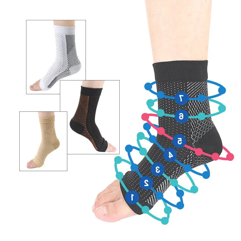 Short tube nylon basketball heel socks in white, black, skin colour, and copper.