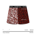 Men's leopard print woven casual shorts in quick-drying polyester ice silk fabric