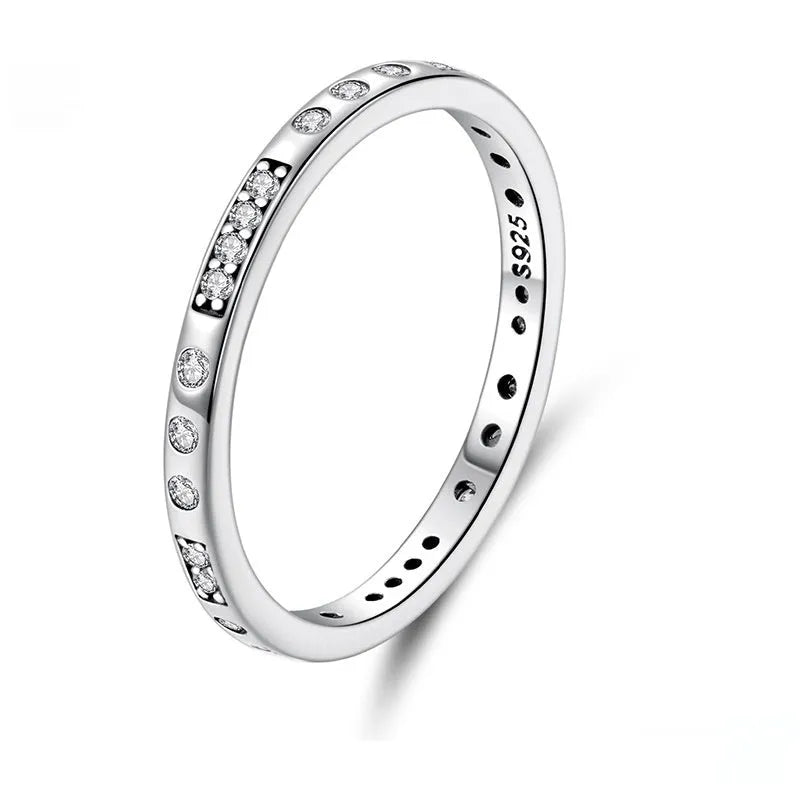 Moss Password I Love You silver-toned ring with oxidised black finish on a hand