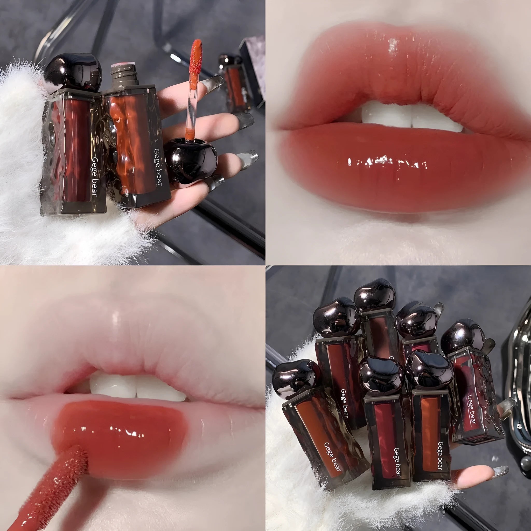 Glacier Lava Lip Lacquer tube with mirror in one of seven colour options