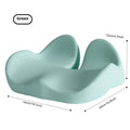 Memory foam office chair cushion in light grey, black, or green, 46x43x12cm.