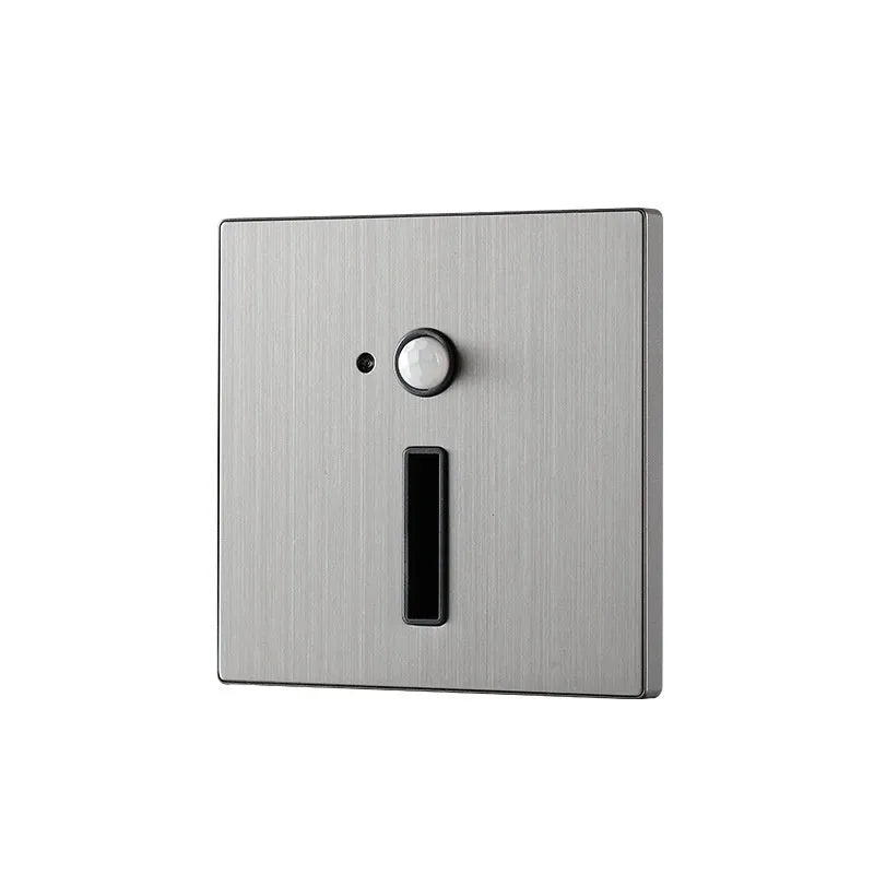 New intelligent infrared human body sensing metal wall light with PVC geometric shade, 1.5W, brushed gold finish