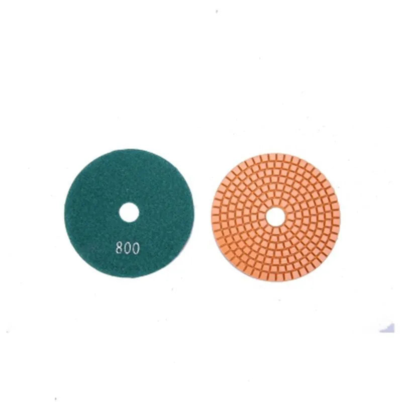 10 emery stone polishing pads in assorted grits with 80mm diameter and 10mm centre holes