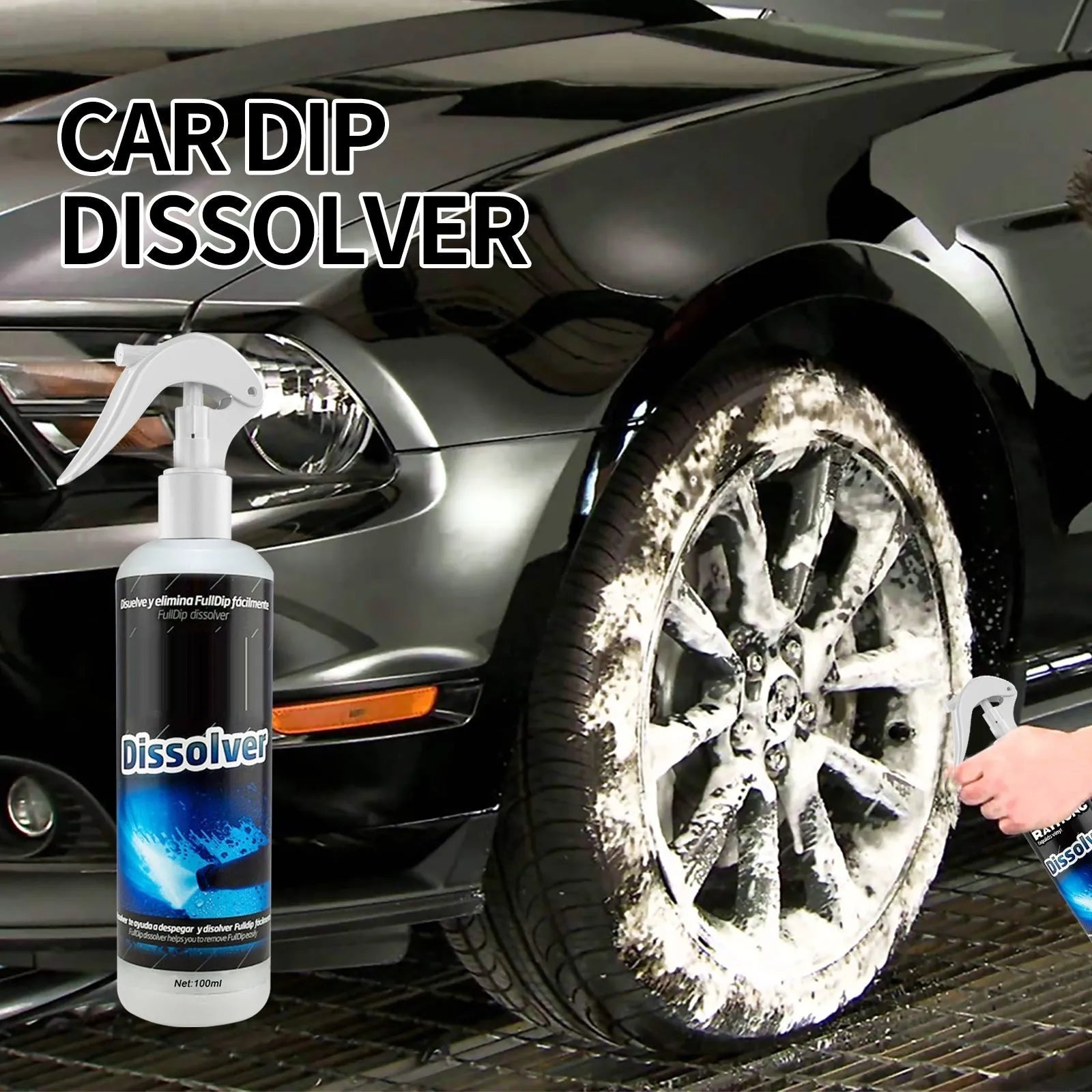 100ml car foam cleaning agent bottle for interior upholstery and exterior paint maintenance