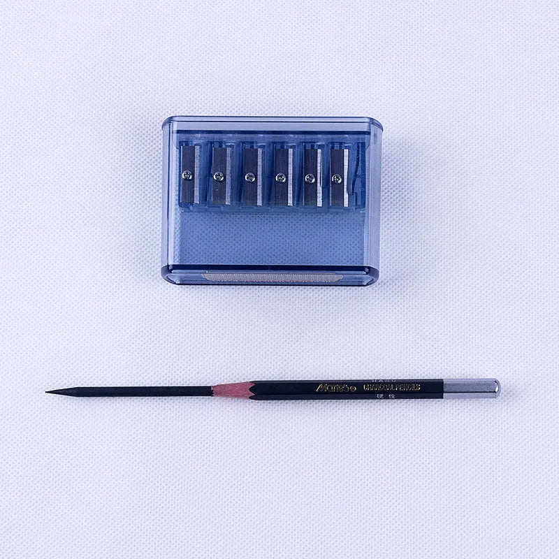 LK06 manual pencil sharpener with six pencil holes and ABS plastic housing